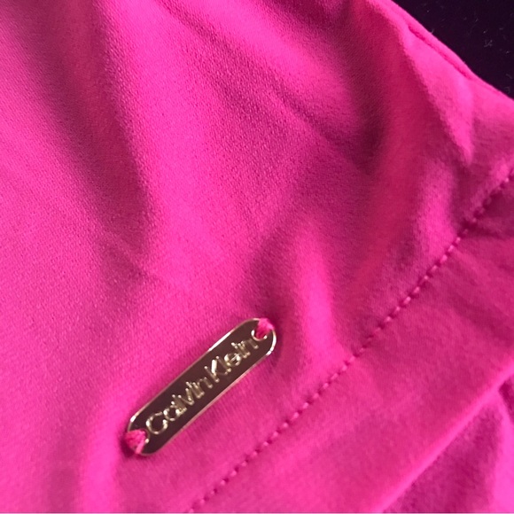 calvin klein pink flutter sleeve top m - Picture 2 of 3